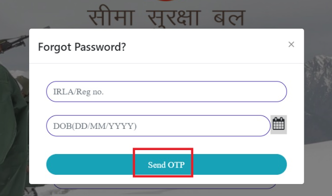 BSF Salary reset password