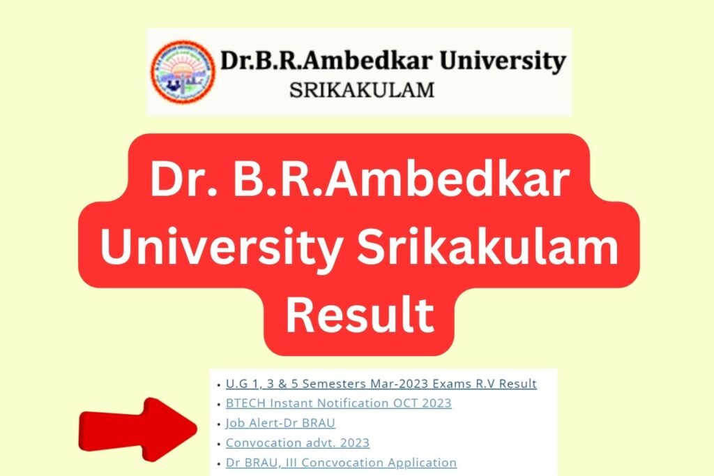 Dr. B.R.Ambedkar University Srikakulam Result 2023; Latest BRAU UG/PG Exams Result