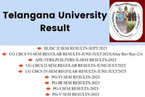 Telangana University Result 2024 [OUT]; Check TU Degree Semester Exam Result