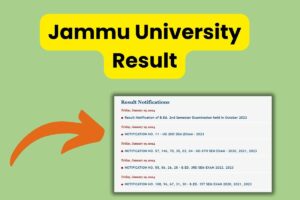 Jammu University Result 2024 (OUT) For B.Sc B.A B.com M.A M.Com M.Sc