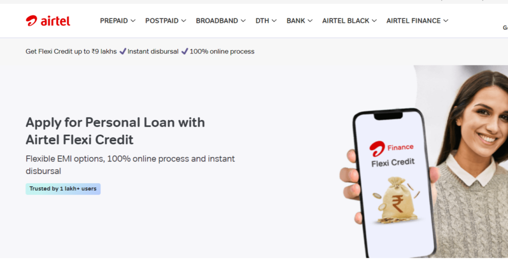 airtel flexi credit loan