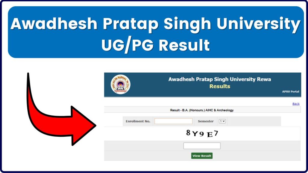 APSU Result 2024 (Declared) - Check Awadhesh Pratap Singh University UG/PG Result