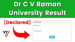 Dr C V Raman University Result