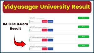 Vidyasagar University Result 2024 Declared: 1st/2nd/4th/6th Sem BA B.Sc B.Com Exams