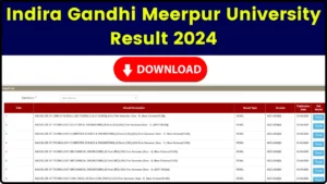 Indira Gandhi Meerpur University Result 2024 Declared - Check (D,M) Session Result link