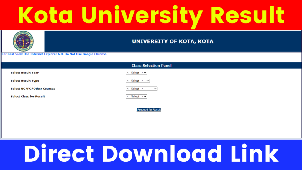 Kota University Result 2024 Declared - Check UOK BA BSc BCom Results @ univexam.info
