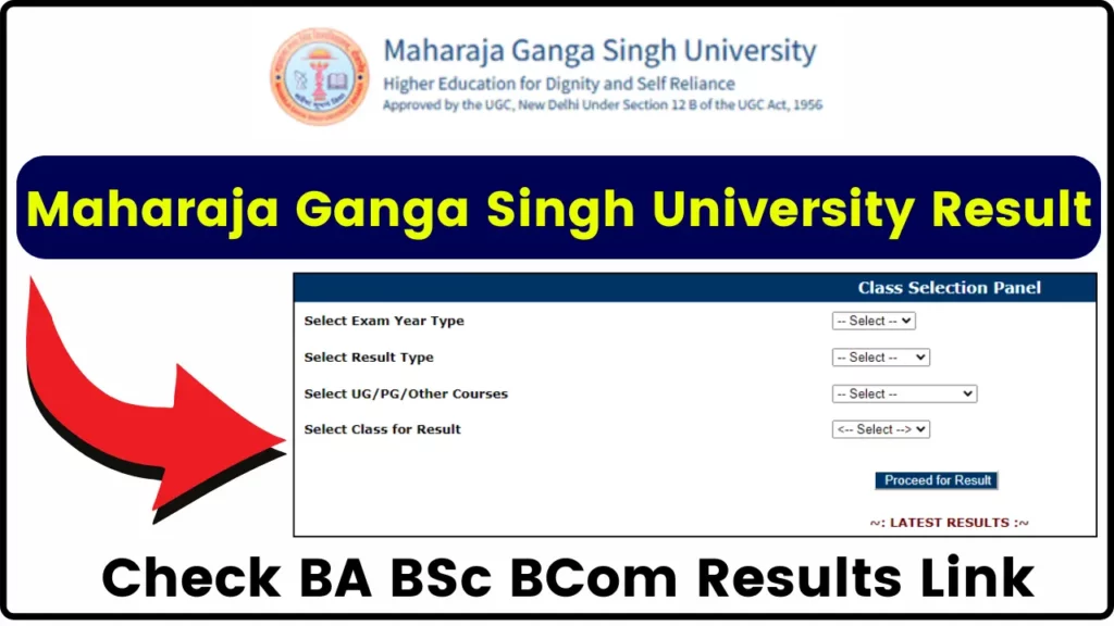 MGSU Result 2024 Declared at univindia.net - Check BA BSc BCom Results Link
