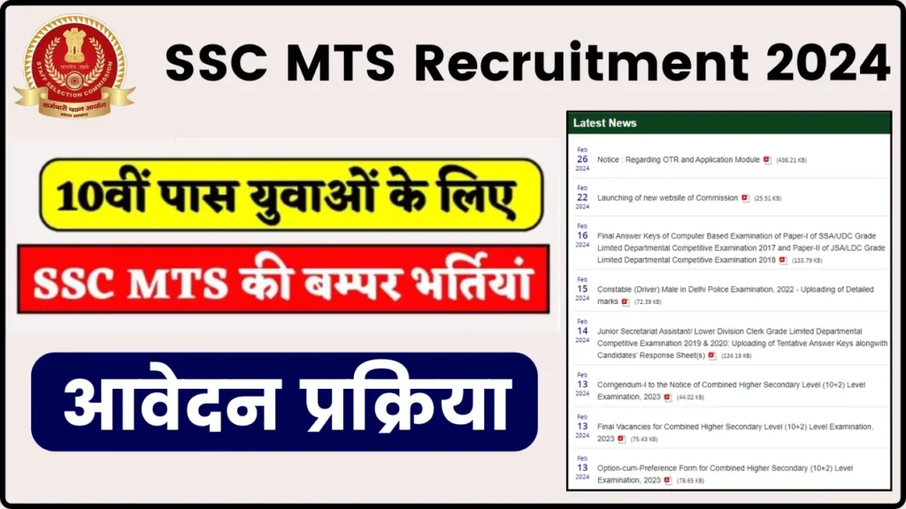 SSC MTS Recruitment 2024 Notification - Check Exam Date, Age Limit