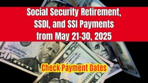 Social Security Retirement, SSDI, and SSI Payments from May 21–30, 2025