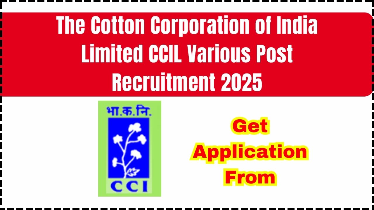 The Cotton Corporation of India Limited CCIL Various Post Recruitment 2025